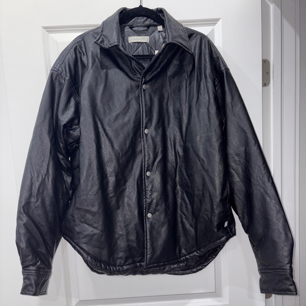Standard Cloth Urban Outfitters Black Oversized Leather Jacket
